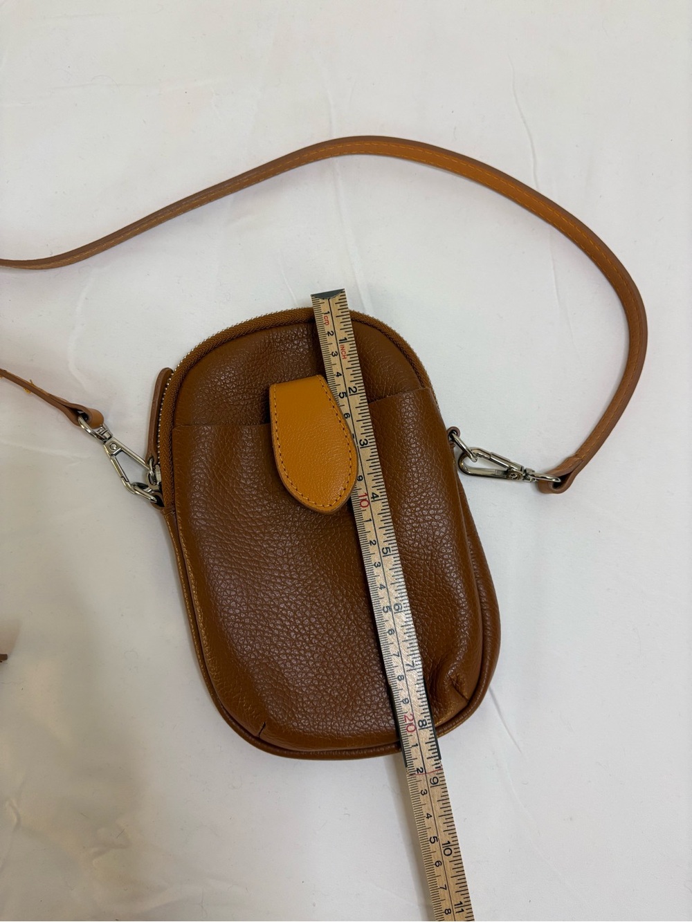 Davina Firenze Pebbled Leather Sachet Purse Crossbody - Picture 11 of 15